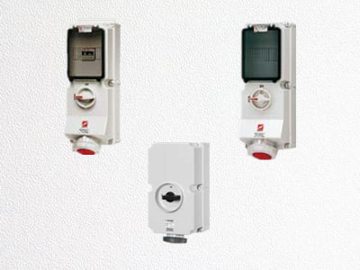 曼奈柯斯 帶開(kāi)關(guān)、機(jī)械連鎖和熔斷器的明裝插座